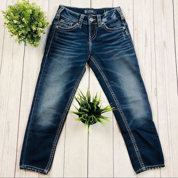 Silver Suki Mid Capri Jeans Size 25/L24